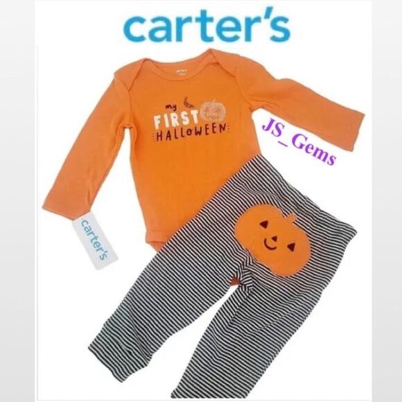 New Baby 1st Halloween Pumpkin Butt Outfit 6 Month - Picture 1 of 16